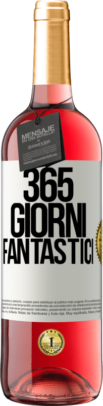 29,95 € Spedizione Gratuita | Vino rosato Edizione ROSÉ 365 giorni fantastici Etichetta Bianca. Etichetta personalizzabile Vino giovane Raccogliere 2024 Tempranillo