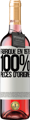 29,95 € Envoi gratuit | Vin rosé Édition ROSÉ Fabriqué en 1978. 100% pièces d'origine Étiquette Blanche. Étiquette personnalisable Vin jeune Récolte 2023 Tempranillo