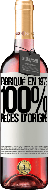 29,95 € Envoi gratuit | Vin rosé Édition ROSÉ Fabriqué en 1978. 100% pièces d'origine Étiquette Blanche. Étiquette personnalisable Vin jeune Récolte 2024 Tempranillo