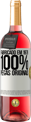 29,95 € Envio grátis | Vinho rosé Edição ROSÉ Fabricado em 1978. 100% peças originais Etiqueta Branca. Etiqueta personalizável Vinho jovem Colheita 2023 Tempranillo