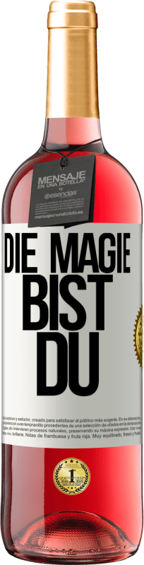 29,95 € Kostenloser Versand | Roséwein ROSÉ Ausgabe Die Magie bist du Weißes Etikett. Anpassbares Etikett Junger Wein Ernte 2023 Tempranillo