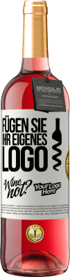 29,95 € Kostenloser Versand | Roséwein ROSÉ Ausgabe Füge dein eigenes Logo hinzu Weißes Etikett. Anpassbares Etikett Junger Wein Ernte 2024 Tempranillo