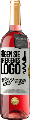 29,95 € Kostenloser Versand | Roséwein ROSÉ Ausgabe Füge dein eigenes Logo hinzu Weißes Etikett. Anpassbares Etikett Junger Wein Ernte 2025 Tempranillo