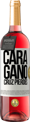29,95 € Envío gratis | Vino Rosado Edición ROSÉ Cara gano, cruz pierdes Etiqueta Blanca. Etiqueta personalizable Vino joven Cosecha 2025 Tempranillo