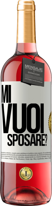 29,95 € Spedizione Gratuita | Vino rosato Edizione ROSÉ Mi vuoi sposare? Etichetta Bianca. Etichetta personalizzabile Vino giovane Raccogliere 2025 Tempranillo