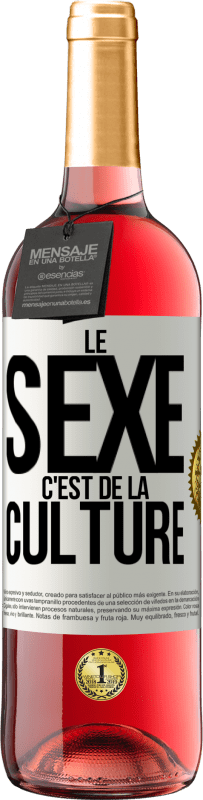 29,95 € Envoi gratuit | Vin rosé Édition ROSÉ Le sexe c'est de la culture Étiquette Blanche. Étiquette personnalisable Vin jeune Récolte 2023 Tempranillo