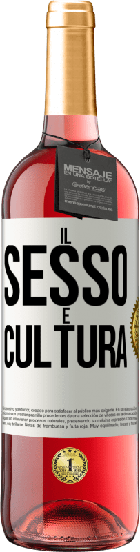 29,95 € Spedizione Gratuita | Vino rosato Edizione ROSÉ Il sesso è cultura Etichetta Bianca. Etichetta personalizzabile Vino giovane Raccogliere 2024 Tempranillo