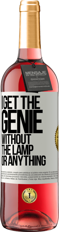 29,95 € Free Shipping | Rosé Wine ROSÉ Edition I get the genie without the lamp or anything White Label. Customizable label Young wine Harvest 2024 Tempranillo