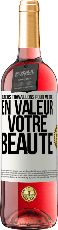 29,95 € Envoi gratuit | Vin rosé Édition ROSÉ Ici, nous travaillons pour mettre en valeur votre beauté Étiquette Blanche. Étiquette personnalisable Vin jeune Récolte 2024 Tempranillo