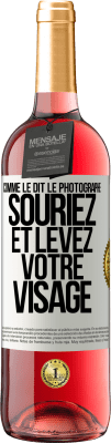 29,95 € Envoi gratuit | Vin rosé Édition ROSÉ Comme le dit le photographe, souriez et levez votre visage Étiquette Blanche. Étiquette personnalisable Vin jeune Récolte 2025 Tempranillo
