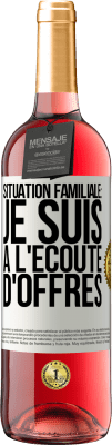 29,95 € Envoi gratuit | Vin rosé Édition ROSÉ Situation familiale: je suis à l'écoute d'offres Étiquette Blanche. Étiquette personnalisable Vin jeune Récolte 2023 Tempranillo