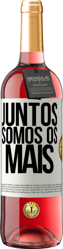 29,95 € Envio grátis | Vinho rosé Edição ROSÉ Juntos somos os mais Etiqueta Branca. Etiqueta personalizável Vinho jovem Colheita 2024 Tempranillo