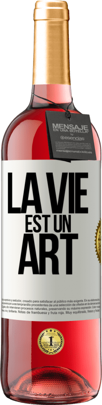 29,95 € Envoi gratuit | Vin rosé Édition ROSÉ La vie est un art Étiquette Blanche. Étiquette personnalisable Vin jeune Récolte 2023 Tempranillo