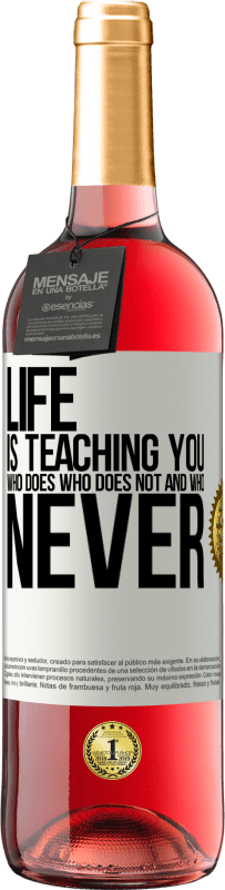 29,95 € Free Shipping | Rosé Wine ROSÉ Edition Life is teaching you who does, who does not and who never White Label. Customizable label Young wine Harvest 2025 Tempranillo