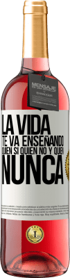 29,95 € Envío gratis | Vino Rosado Edición ROSÉ La vida te va enseñando quién sí, quién no y quién nunca Etiqueta Blanca. Etiqueta personalizable Vino joven Cosecha 2025 Tempranillo
