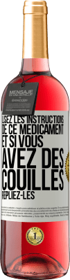 29,95 € Envoi gratuit | Vin rosé Édition ROSÉ Lisez les instructions de ce médicament et si vous avez des couilles, repliez-les Étiquette Blanche. Étiquette personnalisable Vin jeune Récolte 2023 Tempranillo