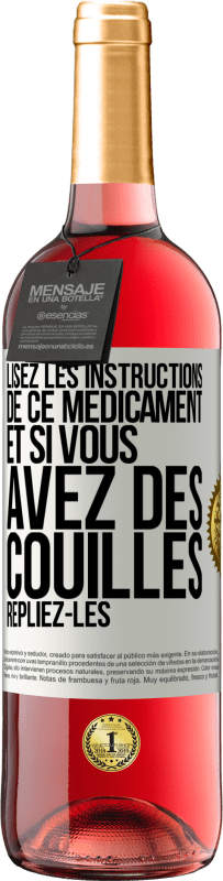 29,95 € Envoi gratuit | Vin rosé Édition ROSÉ Lisez les instructions de ce médicament et si vous avez des couilles, repliez-les Étiquette Blanche. Étiquette personnalisable Vin jeune Récolte 2024 Tempranillo