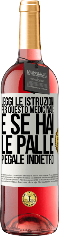 29,95 € Spedizione Gratuita | Vino rosato Edizione ROSÉ Leggi le istruzioni per questo medicinale e se hai le palle, piegale indietro Etichetta Bianca. Etichetta personalizzabile Vino giovane Raccogliere 2023 Tempranillo