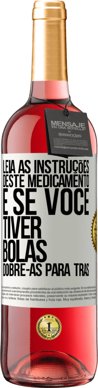 29,95 € Envio grátis | Vinho rosé Edição ROSÉ Leia as instruções deste medicamento e se você tiver bolas, dobre-as para trás Etiqueta Branca. Etiqueta personalizável Vinho jovem Colheita 2024 Tempranillo