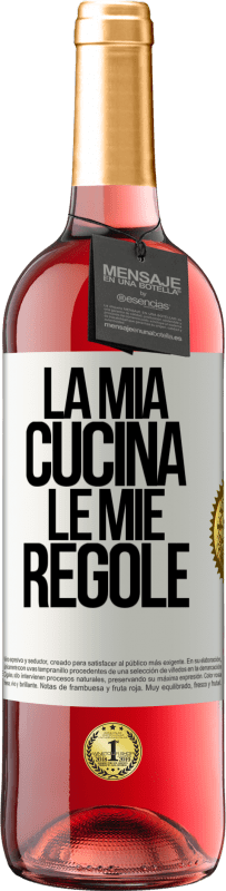 29,95 € Spedizione Gratuita | Vino rosato Edizione ROSÉ La mia cucina, le mie regole Etichetta Bianca. Etichetta personalizzabile Vino giovane Raccogliere 2023 Tempranillo