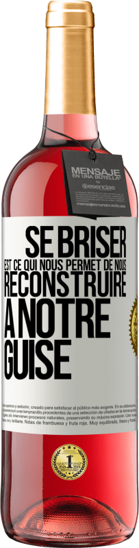 29,95 € Envoi gratuit | Vin rosé Édition ROSÉ Se briser est ce qui nous permet de nous reconstruire à notre guise Étiquette Blanche. Étiquette personnalisable Vin jeune Récolte 2025 Tempranillo