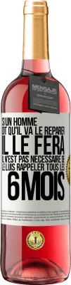 29,95 € Envoi gratuit | Vin rosé Édition ROSÉ Si un homme dit qu'il va le réparer, il le fera. Il n'est pas nécessaire de le luis rappeler tous les 6 mois Étiquette Blanche. Étiquette personnalisable Vin jeune Récolte 2025 Tempranillo