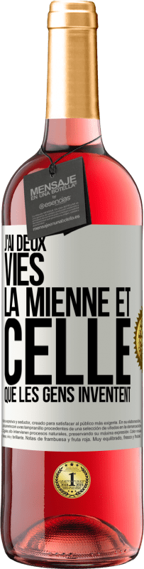 29,95 € Envoi gratuit | Vin rosé Édition ROSÉ J'ai deux vies. La mienne et celle que les gens inventent Étiquette Blanche. Étiquette personnalisable Vin jeune Récolte 2023 Tempranillo