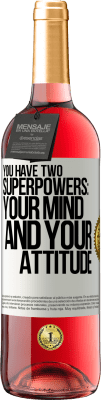 29,95 € Free Shipping | Rosé Wine ROSÉ Edition You have two superpowers: Your mind and your attitude White Label. Customizable label Young wine Harvest 2024 Tempranillo