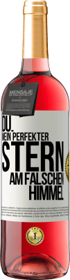 29,95 € Kostenloser Versand | Roséwein ROSÉ Ausgabe Du. Mein perfekter Stern am falschen Himmel Weißes Etikett. Anpassbares Etikett Junger Wein Ernte 2023 Tempranillo