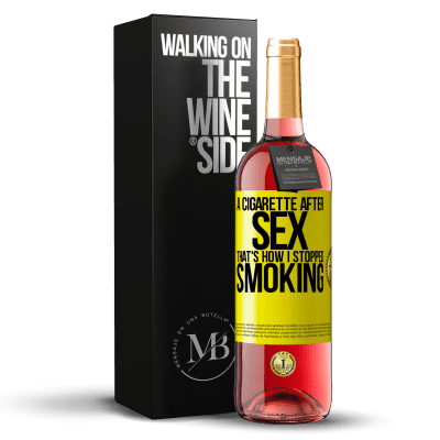 «セックスの後のタバコ。それは私が喫煙をやめた方法です» ROSÉエディション