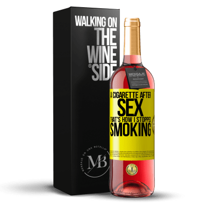 «A cigarette after sex. That's how I stopped smoking» ROSÉ Edition