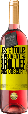 29,95 € Envoi gratuit | Vin rosé Édition ROSÉ Les étoiles ne peuvent pas briller sans obscurité Étiquette Jaune. Étiquette personnalisable Vin jeune Récolte 2024 Tempranillo