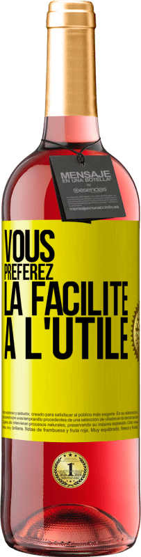 29,95 € Envoi gratuit | Vin rosé Édition ROSÉ Vous préférez la facilité à l'utile Étiquette Jaune. Étiquette personnalisable Vin jeune Récolte 2025 Tempranillo