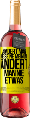 29,95 € Kostenloser Versand | Roséwein ROSÉ Ausgabe Ämdert man nie seine Meinung, ändert man nie etwas Gelbes Etikett. Anpassbares Etikett Junger Wein Ernte 2024 Tempranillo