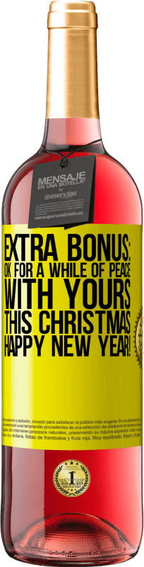 29,95 € 免费送货 | 桃红葡萄酒 ROSÉ版 额外红利：可以在这个圣诞节与您和平一会。新年快乐！ 黄色标签. 可自定义的标签 青年酒 收成 2023 Tempranillo