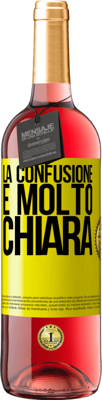 29,95 € Spedizione Gratuita | Vino rosato Edizione ROSÉ La confusione è molto chiara Etichetta Gialla. Etichetta personalizzabile Vino giovane Raccogliere 2025 Tempranillo