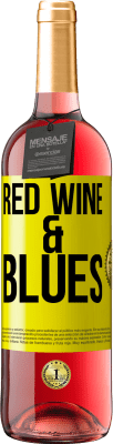 29,95 € 送料無料 | ロゼワイン ROSÉエディション Red wine & Blues 黄色のラベル. カスタマイズ可能なラベル 若いワイン 収穫 2025 Tempranillo