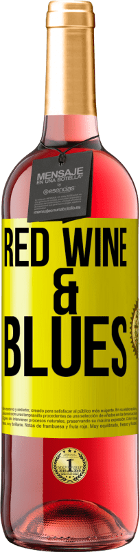 29,95 € Free Shipping | Rosé Wine ROSÉ Edition Red wine & Blues Yellow Label. Customizable label Young wine Harvest 2023 Tempranillo