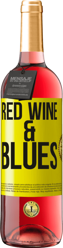 29,95 € Envío gratis | Vino Rosado Edición ROSÉ Red wine & Blues Etiqueta Amarilla. Etiqueta personalizable Vino joven Cosecha 2023 Tempranillo