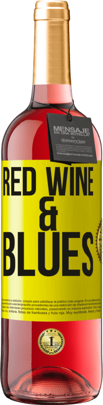 29,95 € Kostenloser Versand | Roséwein ROSÉ Ausgabe Red wine & Blues Gelbes Etikett. Anpassbares Etikett Junger Wein Ernte 2023 Tempranillo