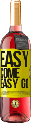 29,95 € Kostenloser Versand | Roséwein ROSÉ Ausgabe Easy come, easy go Gelbes Etikett. Anpassbares Etikett Junger Wein Ernte 2025 Tempranillo