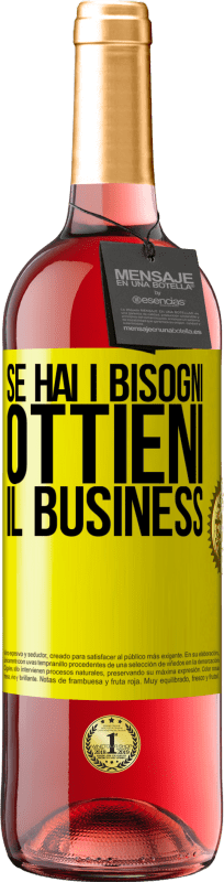 29,95 € Spedizione Gratuita | Vino rosato Edizione ROSÉ Se hai i bisogni, ottieni il business Etichetta Gialla. Etichetta personalizzabile Vino giovane Raccogliere 2025 Tempranillo