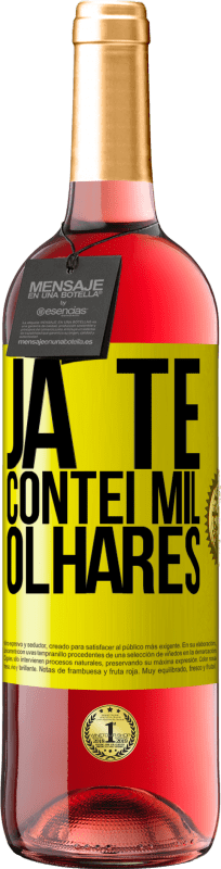 29,95 € Envio grátis | Vinho rosé Edição ROSÉ Já te contei mil olhares Etiqueta Amarela. Etiqueta personalizável Vinho jovem Colheita 2025 Tempranillo
