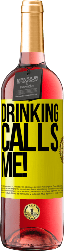 29,95 € Free Shipping | Rosé Wine ROSÉ Edition drinking calls me! Yellow Label. Customizable label Young wine Harvest 2023 Tempranillo