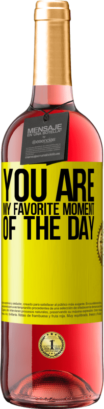 29,95 € Free Shipping | Rosé Wine ROSÉ Edition You are my favorite moment of the day Yellow Label. Customizable label Young wine Harvest 2024 Tempranillo