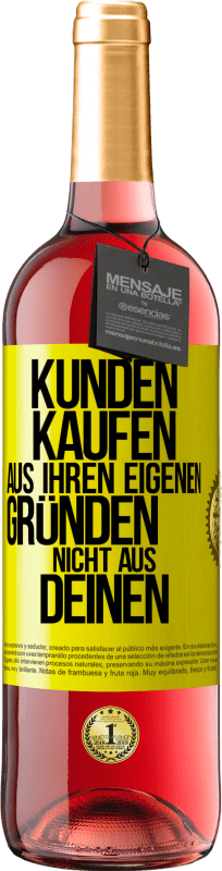 29,95 € Kostenloser Versand | Roséwein ROSÉ Ausgabe Kunden kaufen aus ihren eigenen Gründen, nicht aus Deinen Gelbes Etikett. Anpassbares Etikett Junger Wein Ernte 2024 Tempranillo