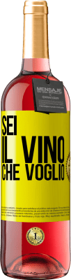 29,95 € Spedizione Gratuita | Vino rosato Edizione ROSÉ Sei il vino che voglio Etichetta Gialla. Etichetta personalizzabile Vino giovane Raccogliere 2024 Tempranillo