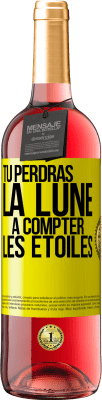 29,95 € Envoi gratuit | Vin rosé Édition ROSÉ Tu perdras la lune à compter les étoiles Étiquette Jaune. Étiquette personnalisable Vin jeune Récolte 2023 Tempranillo