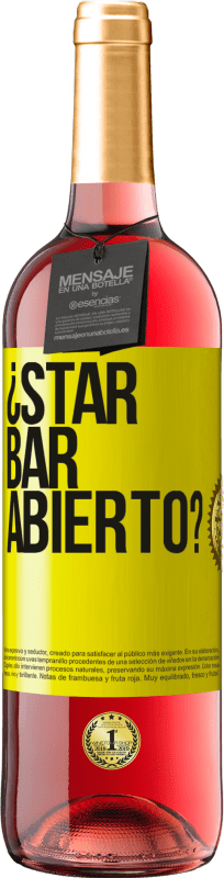 29,95 € Envío gratis | Vino Rosado Edición ROSÉ ¿STAR BAR abierto? Etiqueta Amarilla. Etiqueta personalizable Vino joven Cosecha 2023 Tempranillo