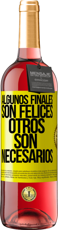 29,95 € Envío gratis | Vino Rosado Edición ROSÉ Algunos finales son felices. Otros son necesarios Etiqueta Amarilla. Etiqueta personalizable Vino joven Cosecha 2024 Tempranillo